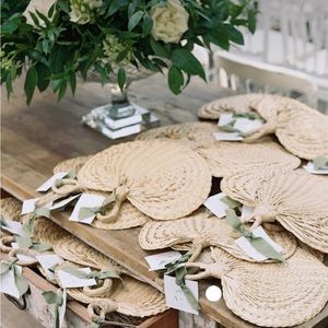 Wedding bamboo handheld fan: pack of 10 fans (NEW)